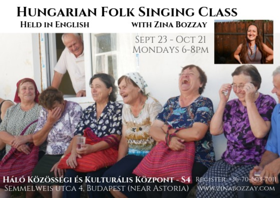 Hungarian Folk Singing Class In English @  Háló Center