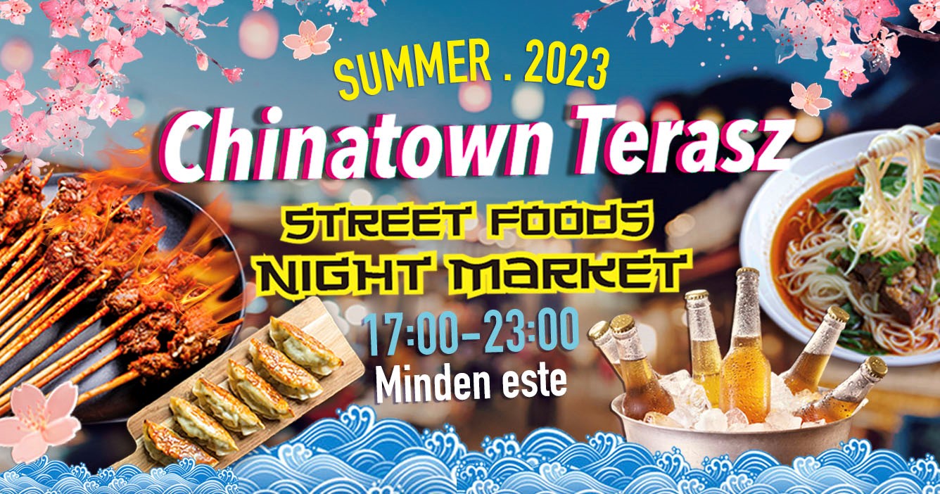 Asian Street Food @ Summer Night Market in Chinatown Budapest