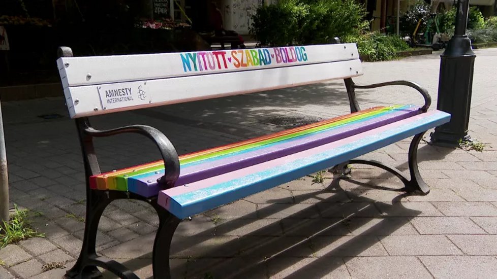 Homophobia in Hungary: Rainbow-Coloured Park Bench Vandalised