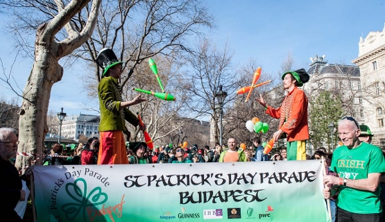 St Paddy's Parade In Budapest, 17 March