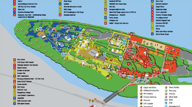 Sziget 2010 Map In Budapest