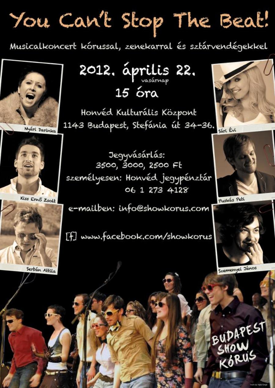 Invitation: Budapest Show Choir Concert, Honvéd Cultural Centre, 22 April