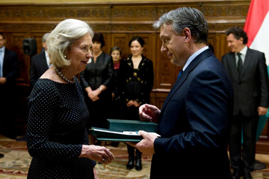 Lady Valerie Solti Awarded The Hungarian Order Of Merit By Prime Minister Orbán