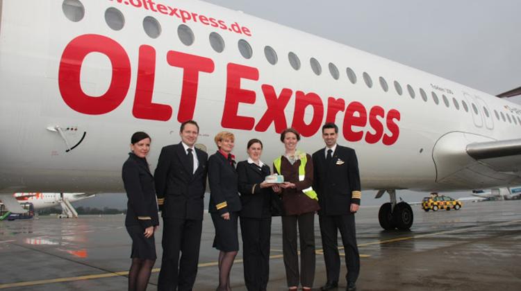 First OLT Express Flight From Dresden Arrives At Budapest Airport