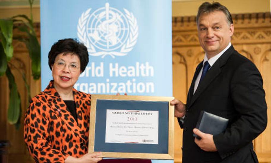 Hungary's PM Receives WHO Award For Anti-Smoking Legislation