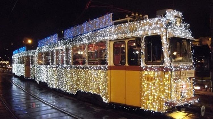 Budapest Trams Bring Christmas Cheer