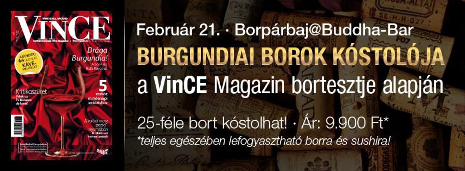 Invitation: Burgundy Wine Tasting, Buddha Bar Budapest, 21 February