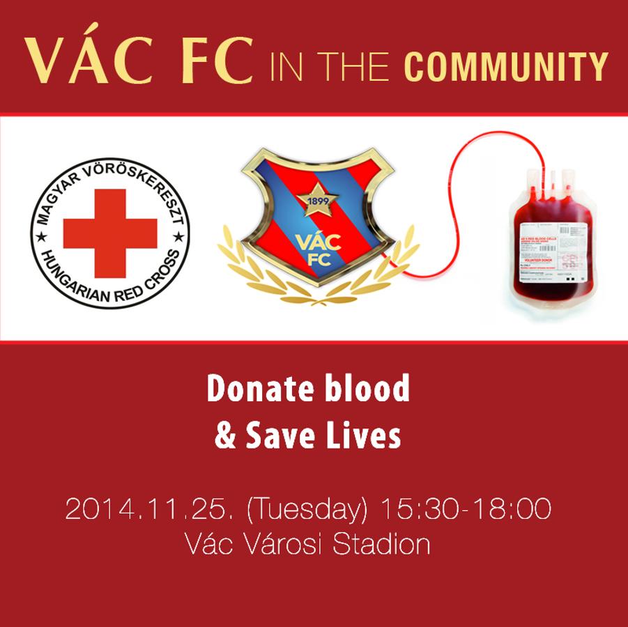 Vác FC In The Community - Donate Blood & Save Lives