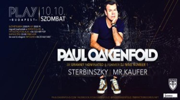 Paul Oakenfold (UK), Club Play Budapest, 10 October