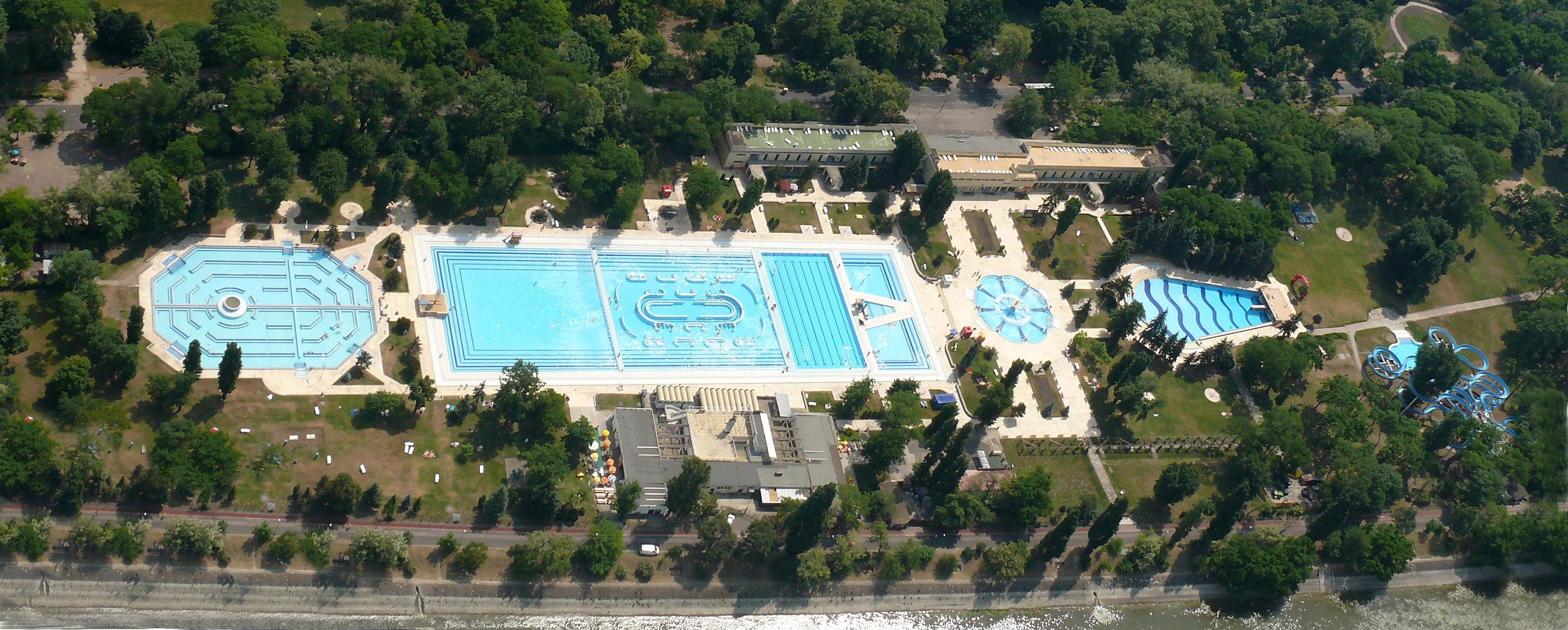 Swimming Complex On Margaret Island in Budapest Under Renovation