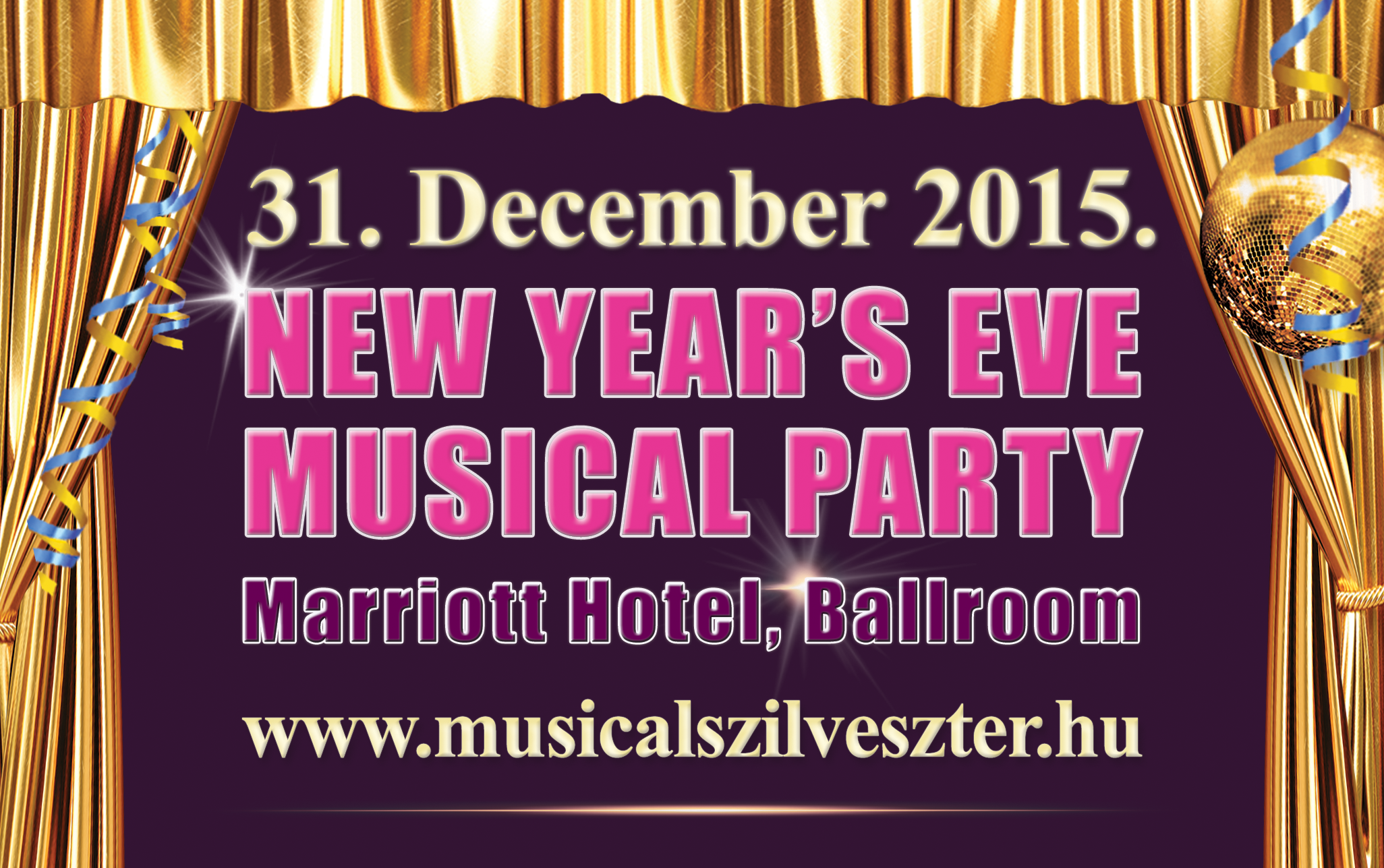 New Year’s Eve Musical Party, Marriott Budapest Ballroom