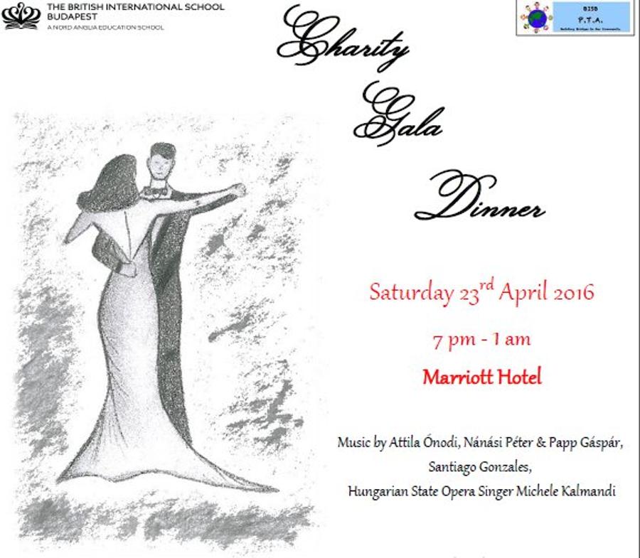 Invitation: The British International School's Charity Gala Dinner, 23 April