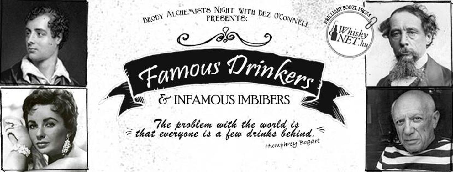 Brody Alchemists Night: 'Famous Drinkers & Infamous Imbibers', 20 Oct