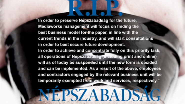 Mediaworks Hungary Suspends Publication Of Népszabadság & nol.Hu