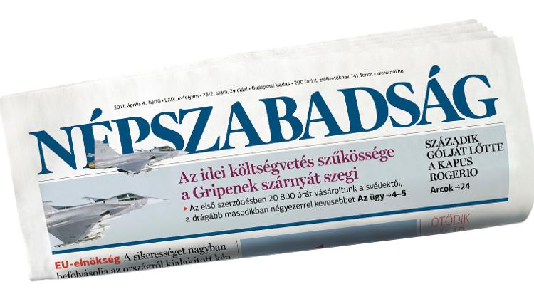 It’s Official: Hungary’s Daily Népszabadság Is Dead