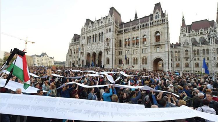 Tens Of Thousands Protest Higher Education Act Amendments In Budapest