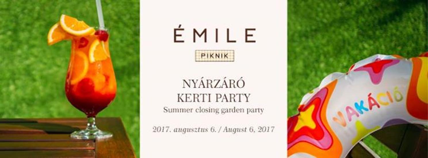 Émile Summer Closing Garden Picnic, 6 August