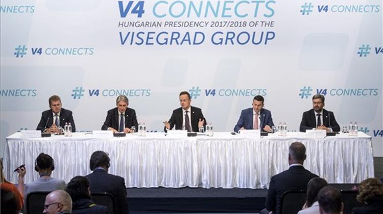 Visegrad Group Foreign Ministers & British Finance Minister Hold Talks In Budapest