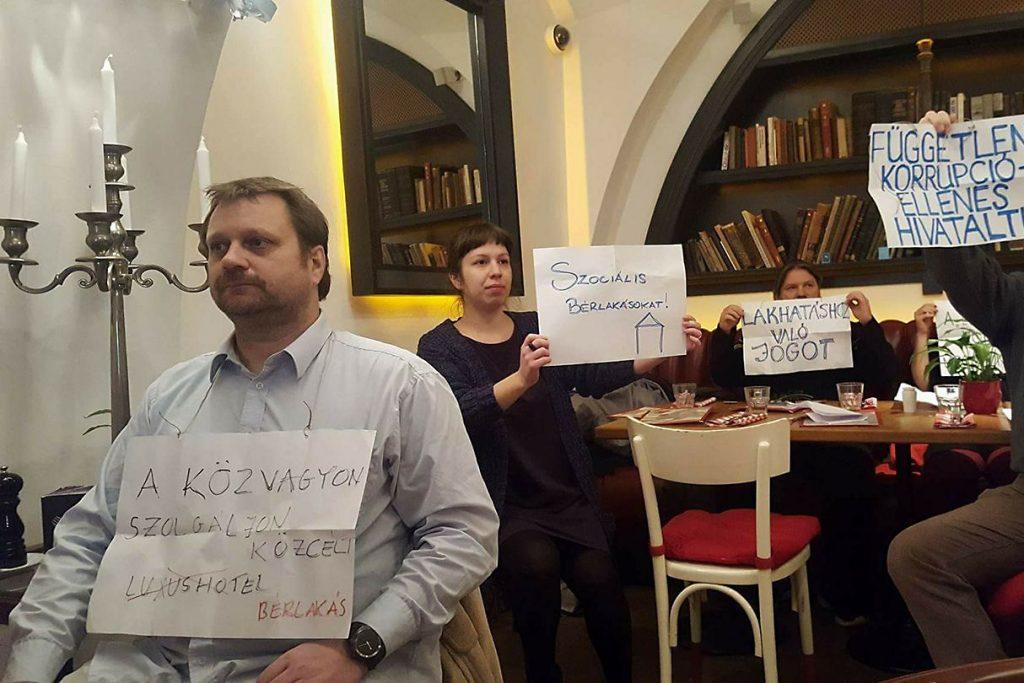 Activist Groups Occupy Pest-Buda Restaurant In Protest Of Government Corruption