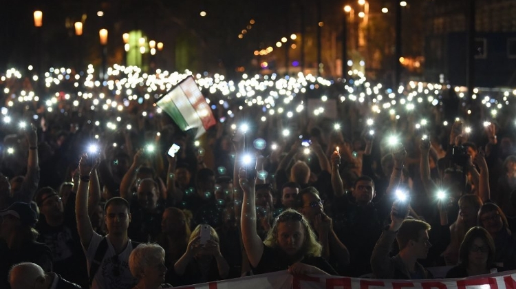 'Largest Protest By Hungarians Ever', 14 April