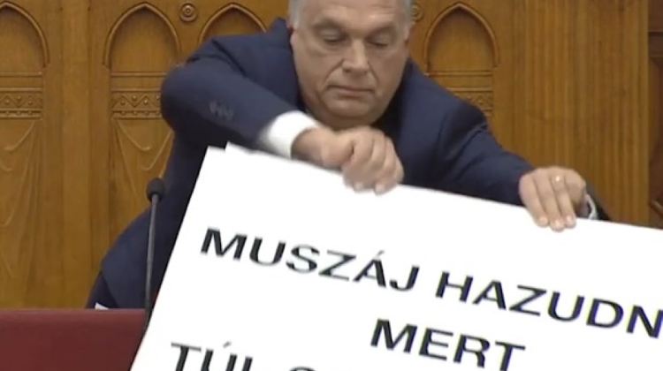 Video: Hungarian MP Interrupts PM Orban's Speech In Parliament Using 'Lies' Sign