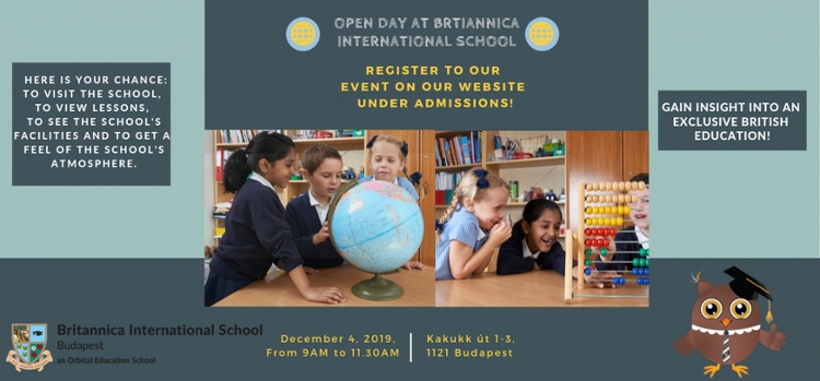 Open Day @ Britannica International School, Budapest On 4 December