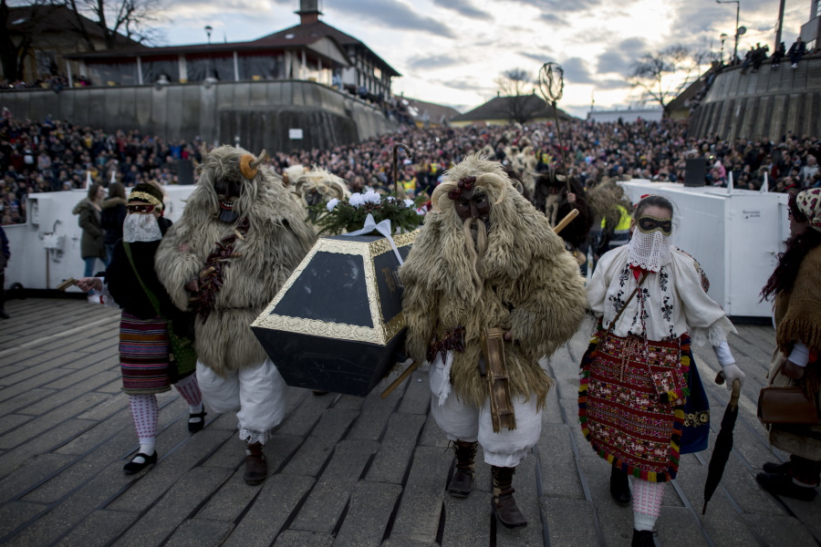 Video: Hungary Says Goodbye To Winter With Bizarre Costume Festival