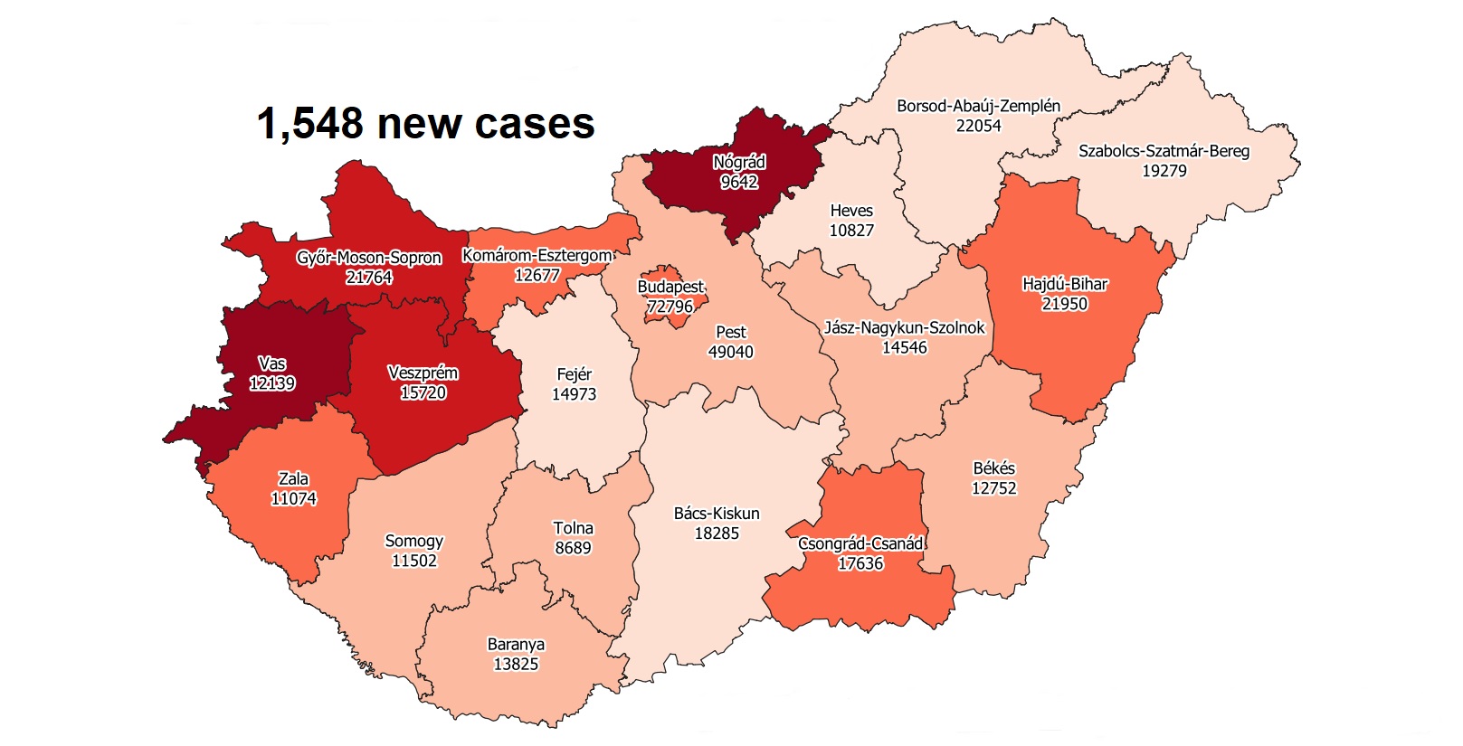 Covid Update: 77,250 Active Cases, 94 New Deaths In Hungary