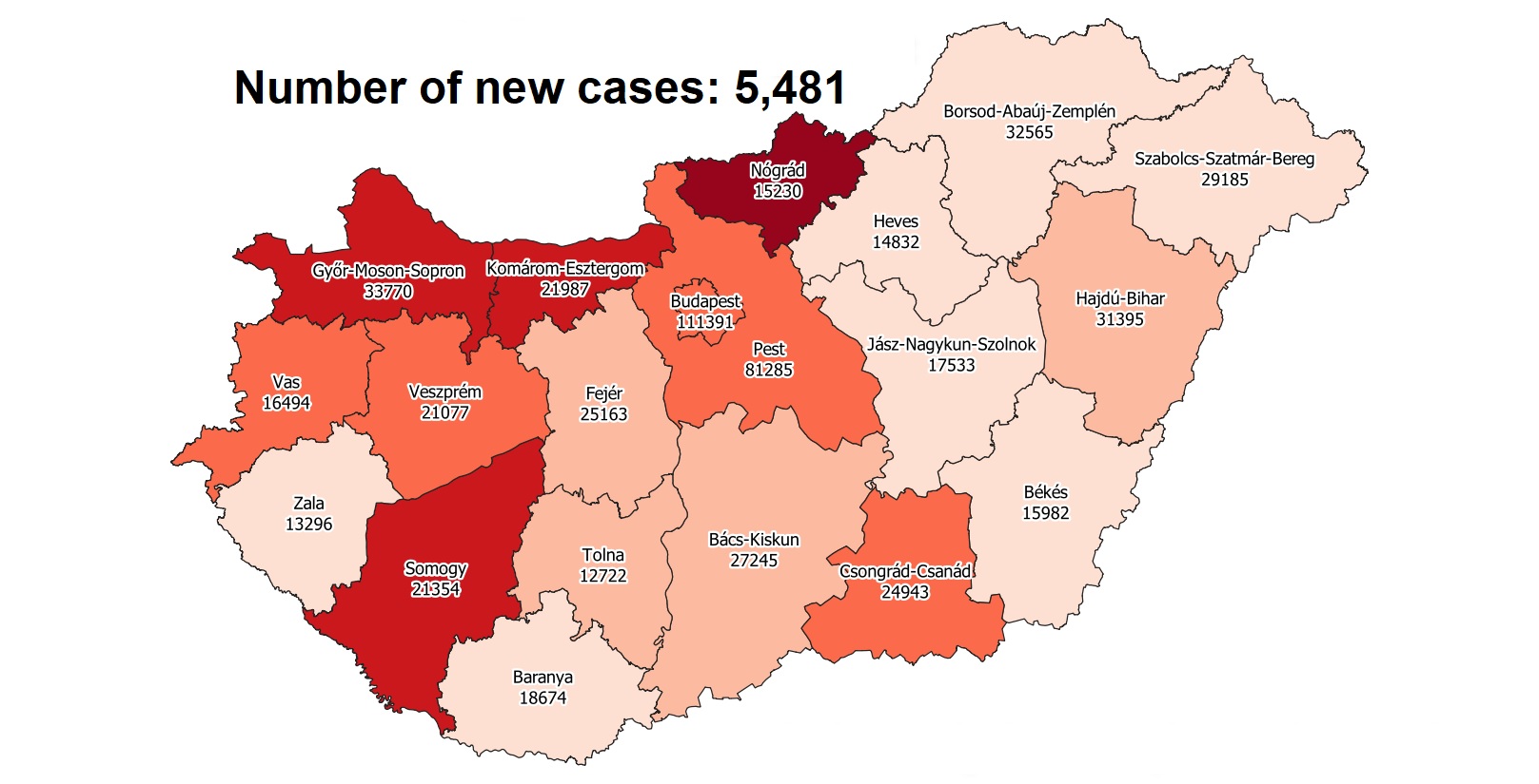 Covid Update: 189,244 Active Cases 252 New Deaths In Hungary
