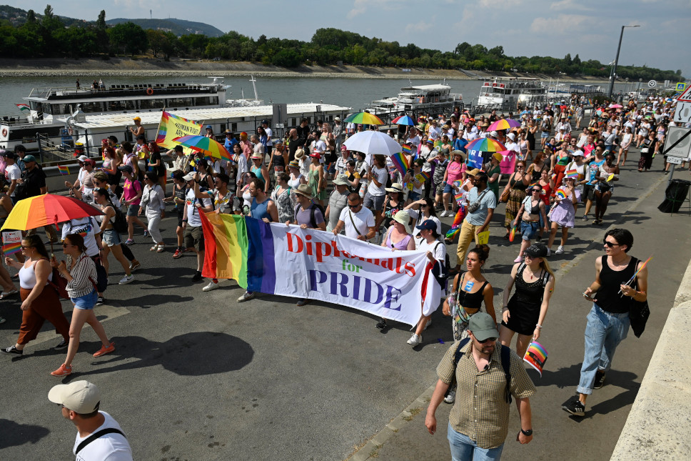 Photos: Pride March Held in Budapest, Demonstrators Shout Abuse