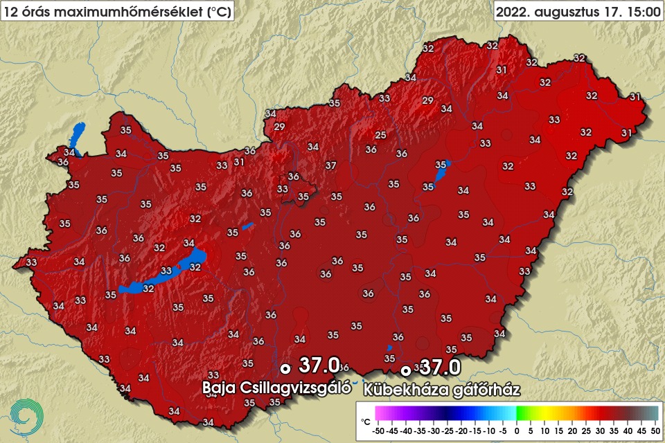 New Heat Record on 17 August in Hungary