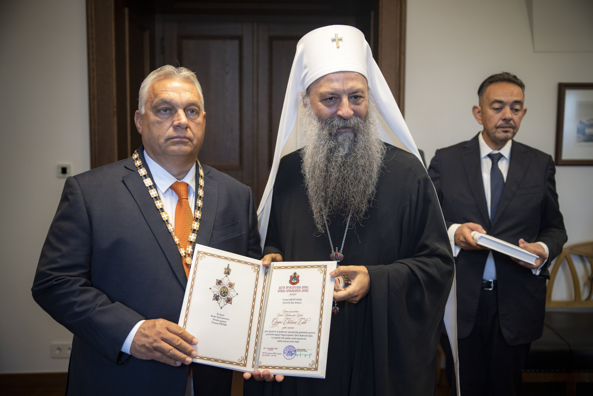 Serbian Orthodox Patriarch Decorates Orbán