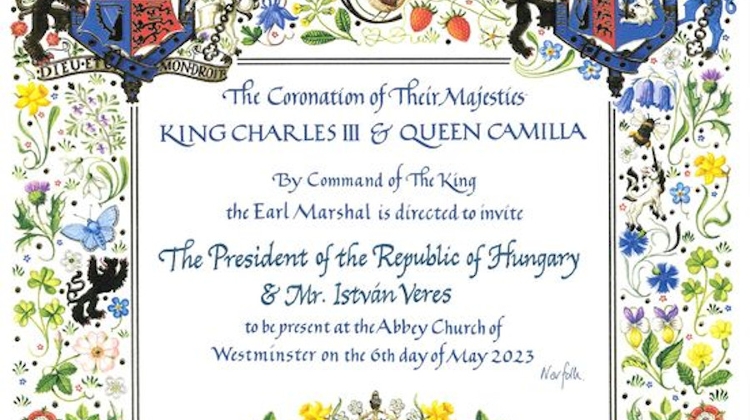 Hungarian President to Attend King Charles III's Coronation