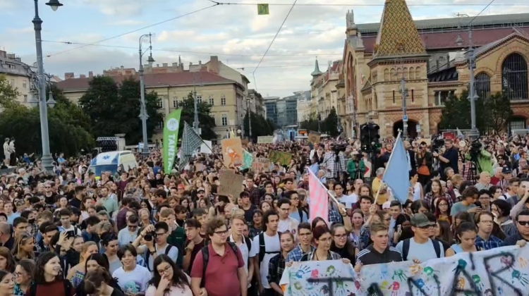 Watch: Students Protest in Budapest Against Law On Teachers' Status