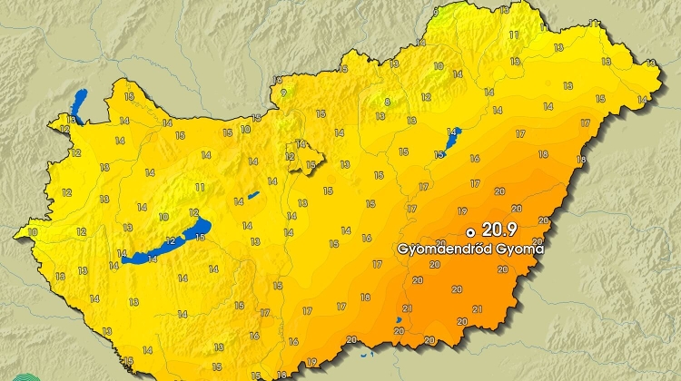 Record Heat in Hungary Again on Saturday