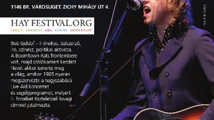 Invitation: Bob Geldof Concert, Pecsa Budapest, 4 May, 8 pm