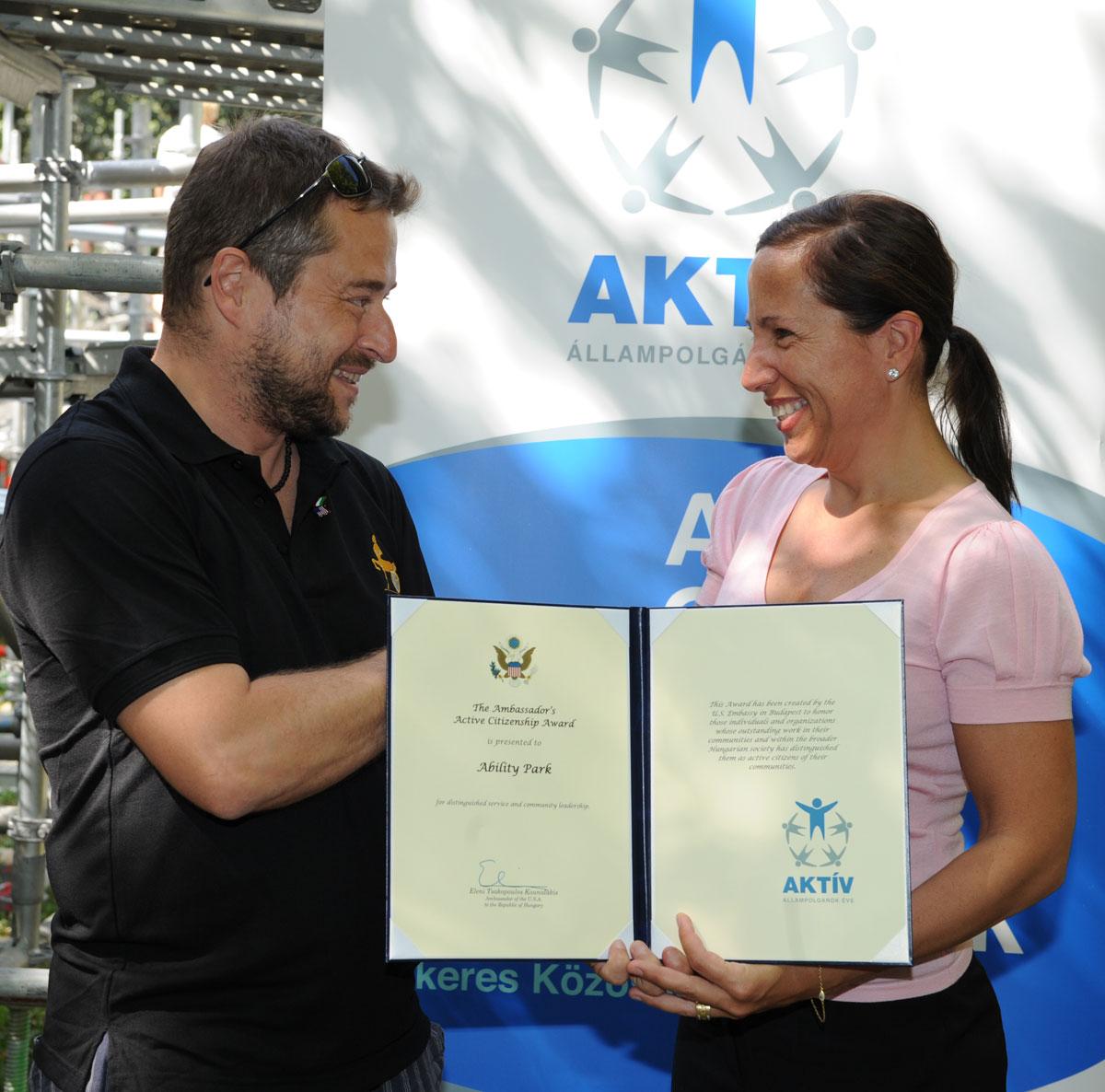 U.S. Ambassador Presented The Active Citizenship Award  At  Sziget Festival In Budapest