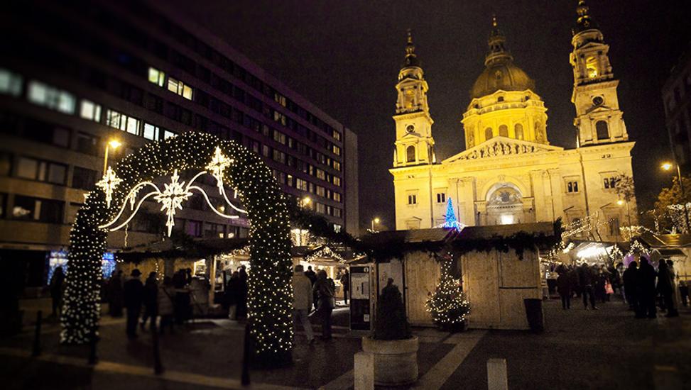 Advent Fair By The Basilica In Budapest In 2012