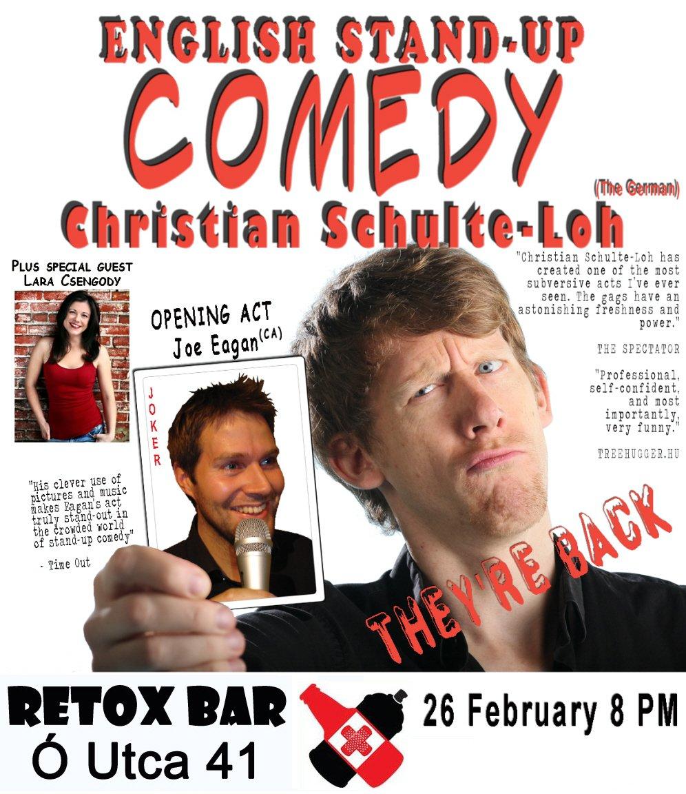 Venue Change: English Stand-Up Comedy In Budapest, 26 February