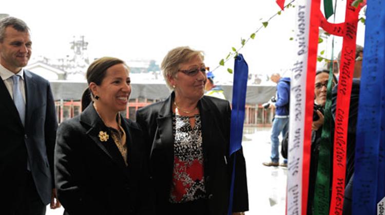Exchange Building Topping Off Ceremony At U.S. Embassy Budapest