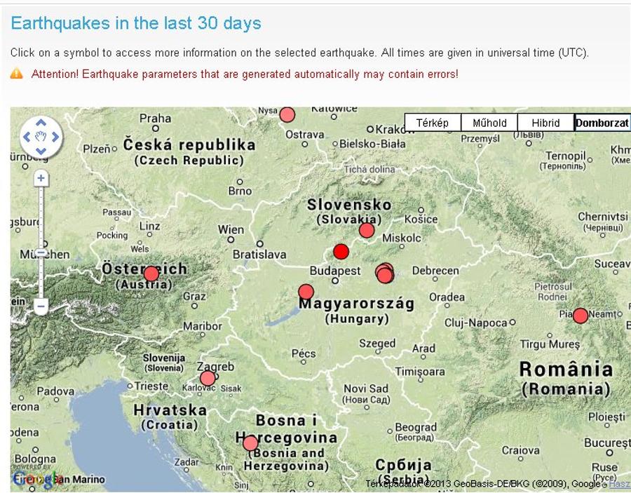 Earthquake Hit Northern Hungary, Felt In Budapest