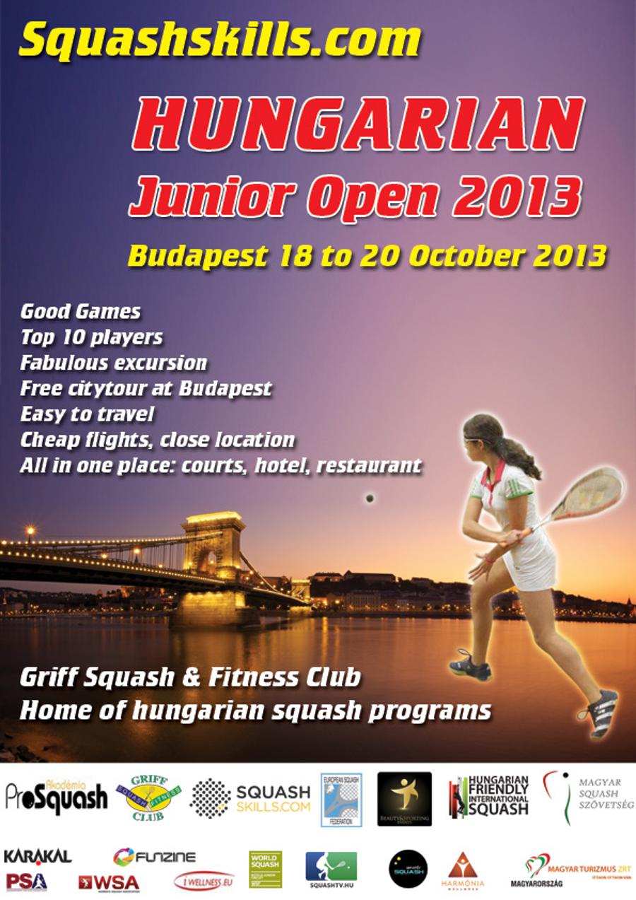 Invitation: Hungarian Junior Open, Griff Squash Club Budapest, 18 - 20 October