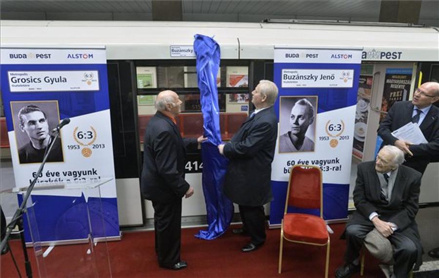 Metro Carriages Named In Budapest After Two Legendary Soccer Players