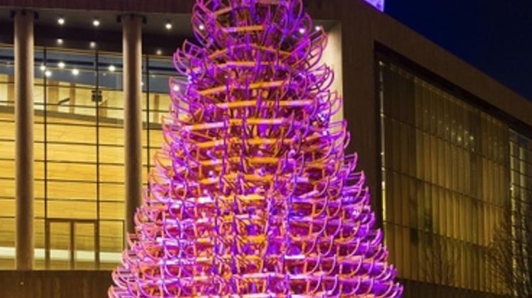 Now On: Hello Wood Christmas Installation, Palace Of Arts Budapest