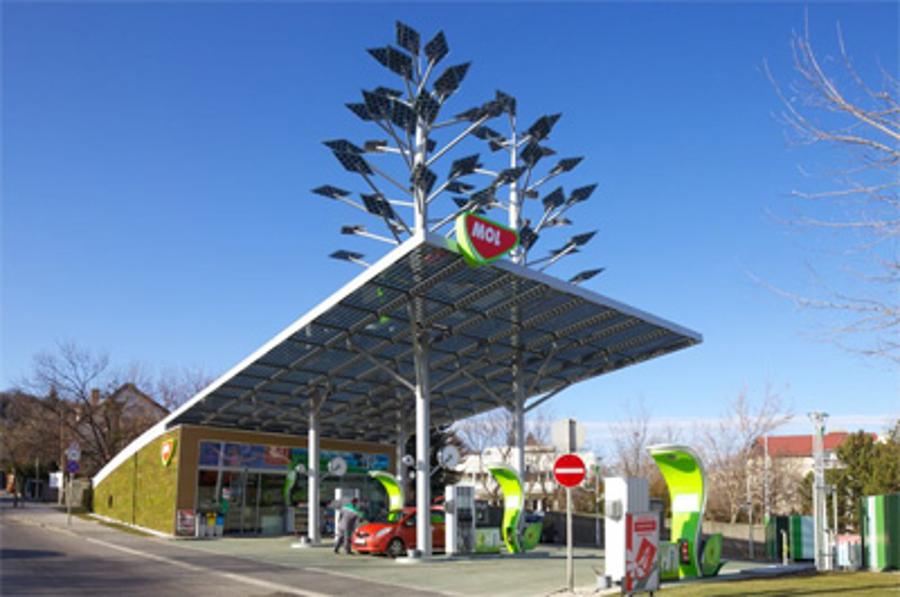 Solar-Powered Mol Station In Budapest Wins Environmental Prize