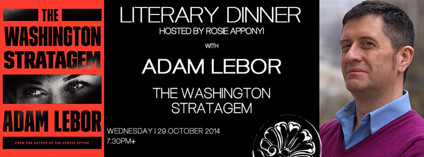 Literary Dinner With Adam Lebor @ Brody Studios Budapest, 29 October