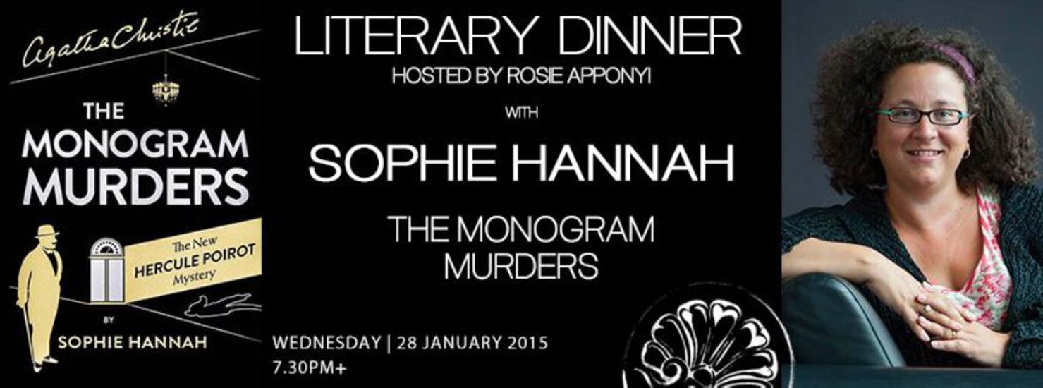 Literary Dinner With Sophie Hannah @ Bródy Studios Budapest, 28 January