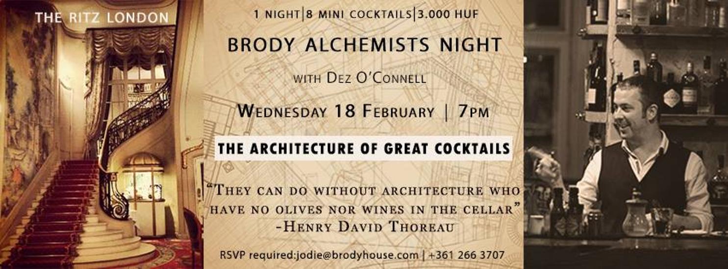 Brody Alchemists Night @ Brody Studios, 18 February