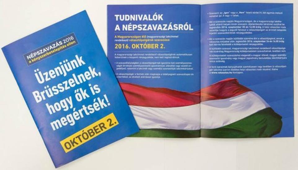 “We Must Stop Brussels!” Referendum Booklet Warns Hungarians