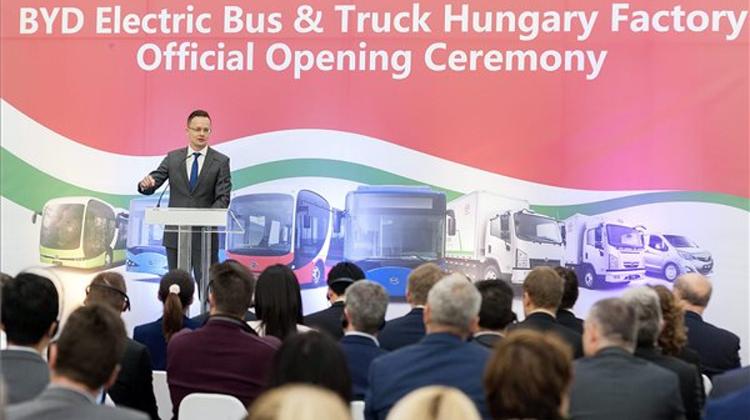 China’s BYD Opens EUR 20m Electric Bus Plant In Hungary